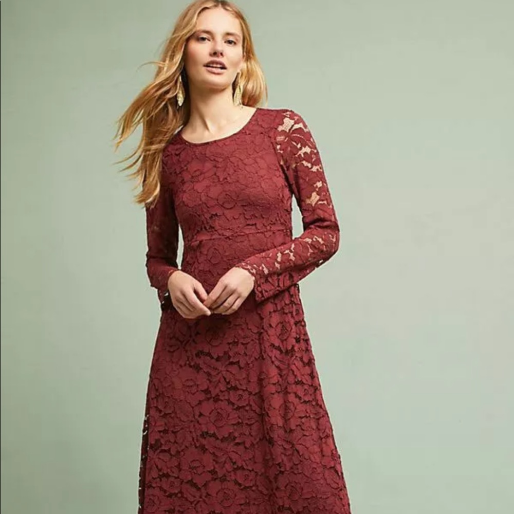 Anthropologie Ottod’Ame Lace Midi Dress
